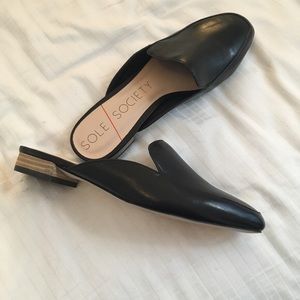 Sole Society Black mules